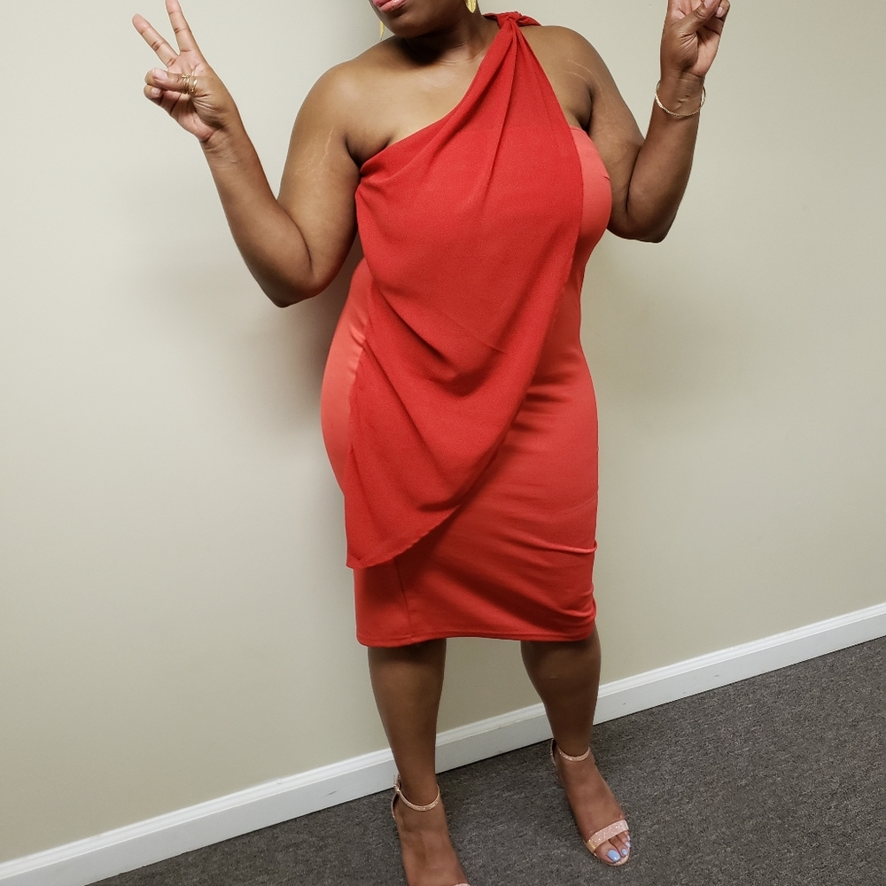 Dress with sheer wrap detail